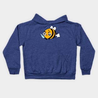 Angry bee with knife! Kids Hoodie